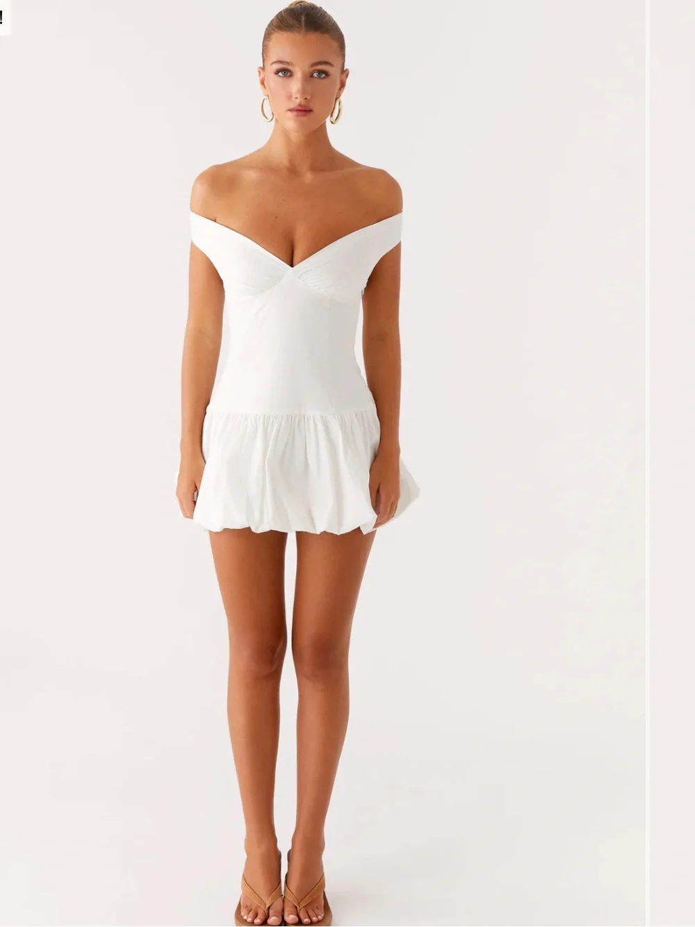 Peppermayo White Off-Shoulder Mini Dress - Picture 2 of 7